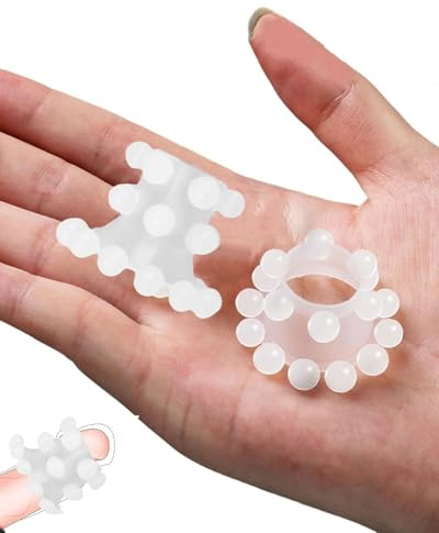 WINXMIN 4 Anillos para el Pene Silicona Masculino Juguetes Eróticos Hombre Pareja Adultos Potenciador Erección Retardante Eyaculación con Perlas de Masaje Cock Ring
