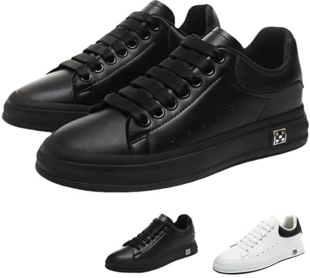 Kuisoe Elevate Chaussures de sport 10 cm pour homme - Invisible - Avec rehaussement intérieur de 4 + 6 + 8 cm - Maille respirante - Chaussures tendance - Chaussures de loisirs, Noir 4 cm, 37 EU