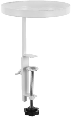 ORFOFE Soporte Metálico para Plantas de Ventana Ajustable Bandeja Pequeña Blanca para Alféizar Estante Flotante Resistente para Interior y Exterior Soporte para Jardineras Abrazadera