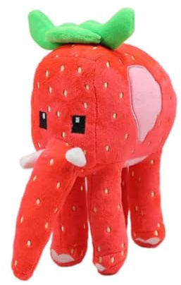 Steal a Brainrot Plush Italian Brainrot Figures Toy Soft Brainrot Plush Toy for Game Fans Tralalero Shark Plush Funny Toy Collectible Plushie Stuffed Animal Doll Gifts for Kids Adults (Strawberry)