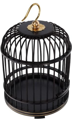 Ciieeo Cage à Sauterelles en Ébène et Bambou Naturel Cage de Cricket Artisanale Panier de Collecte pour Insectes Accessoire D’observation Extérieur pour Petits Animaux et Pratique