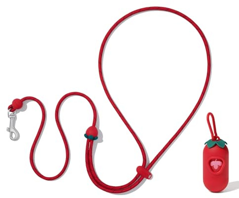 VETRESKA Guinzaglio per cani a tracolla a mani libere, 1,5 m, guinzaglio regolabile in corda per cani di piccola taglia e media, guinzaglio multifunzionale per passeggiate, guinzaglio per cani senza