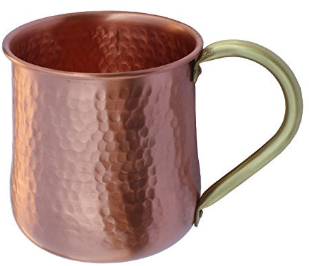 De Kulture Handcrafted Pure Copper Mug Moscow Mule Large Pitcher With Handle, Ideal Drinkware With Ayurveda & Yoga Benefits Best Kitchen & Dining Table Decoration, 3.0x4.0 (DH) Inches 450ML