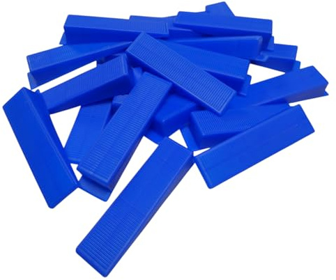 Fliesenkeile für Nivelliersystem 300 Stück blau – Wiederverwendbare Fliesen Verlegehilfe – Nivellierkeile kompatibel mit Fliesen Clips – Präzises Ausrichten von Wand- und Bodenfliesen