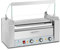 Royal Catering Hot Dog Grill Hot Dog Roller Sausage Roller 5 Rollers Warming Drawer 1420W RC-RG5DC (Stainless Steel, Tempered Glass, Temp. Range 30-250 °C, Temp. Warming Drawer 30-110 °C)