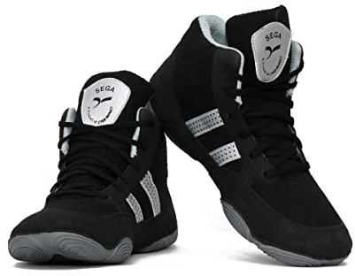 Quive Ring Wresting Shoes (Black, UK_Footwear_Size_System, Adult, Men, Numeric, Medium, Numeric_9)