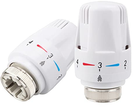 Thermostat-Kopf, 2 Stück Thermostat Heizung Heizungsthermostat Heizung Thermostatkopf Thermostatventil Heizkörper Thermostat-Zubehör Kompatibel mit Gewinde M30x1,5, Heizungsthermostat für Büro Zuhause
