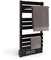 CREATE/WARM TOWEL PRO + ÉTAGÈRE/Porte-serviettes électrique avec radiateur céramique avec étagère 3 barres, Noir/WiFi, 500-1500W, 2 puissances, chambres 12m², 101x13x55cm