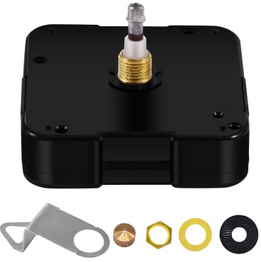 WinTaim 12888 Quartz Clock Movement Replacement, High Torque I Shaft, Battery Operated DIY Wall Clock, 5/32 Inch Maximum Dial Thickness, Thread Length: 9/32 inch, (WT-12888-I Series, No Hands)