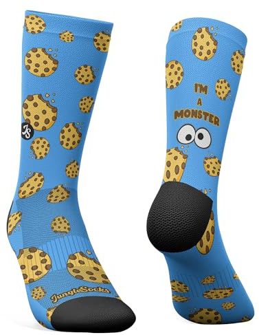 Jungle Socks Calcetines Deportivos Divertidos para CrossTraining, Ciclismo, Running, Fitness, Gimnasio para Hombres y Mujeres. Diseñado en Europa. 36-38 EU.