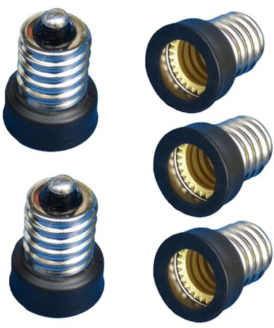 E12-E11 Candelabra E12 Socket to Mini Candelabra E11 Base Adapter Converter Black Lamp Holder (5)