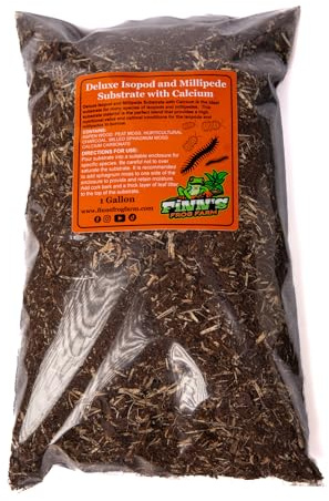 Finn's Frog Farm Deluxe Isopod and Millipede Substrate with Calcium - (1 Gallon), Brown