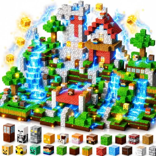 ToyUnited Blocs de Construction Magnétiques avec Portail Magique | pour Aventures Temporelles dans la Forêt Enchantée | Jeu Éducatif pour Enfants 3-7 Ans