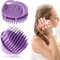 Silikon-Haarbürste, Massagebürste für nasse und trockene Haare, Kopfhautreinigungs- und Massagebürste