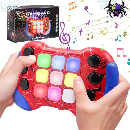 Spielzeug ab 5-6-7-8-9-10 Jahre Junge: Geschenke für 4-12 Jährige Jungen Mädchen Handheld Spielkonsole Quick Push Spiele ab 5 6 7 Jahren Junge Anti Stress Spielzeug Reisespiele für Kinder Erwachsene