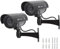 Dummy Cameras Fake CCTV 2PCS, Dummy Fake Security CCTV Camera Simulation Monitor with Flashing LED, Dummy CCTV Cameras Outdoor Indoor, Bullet Shape Dummy Fake Camera Waterproof (2 CCTV Signs + Screws)