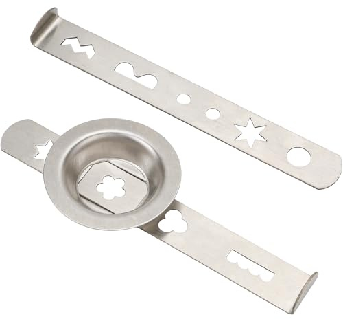 Cookie Maker Pastry Attachment – Stainless Steel Biscuit Molds with 4 & 5 Pattern Designs, 53.5mm Ring, Compatible with Bosch Kitchen Machines, Dough Cutter for Churros & Cookies Kitchen Accessories