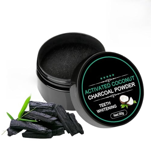 Teeth Whitening Charcoal Powder, Activated Charcoal Tooth Cleaning Powder,Natural Teeth Whitening Toothpaste Alternative for Cleansing,Coconut Oral Care Sets, Organic and Chemical Free