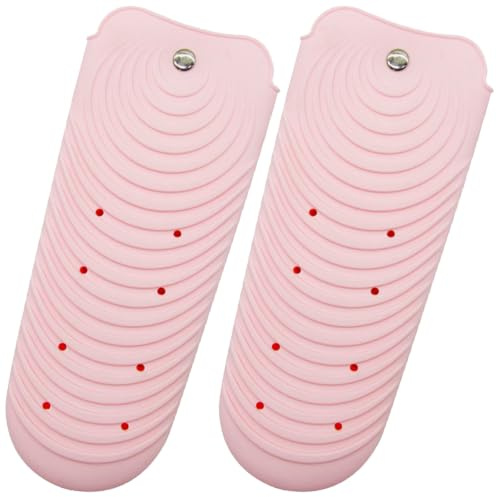 NULYLU 2 Pièces Protection Accessoire Indispensable en Silicone Antidérapante Réutilisable et Facile à Nettoyer pour Fer à Lisser et Fer à Friser pour Femmes