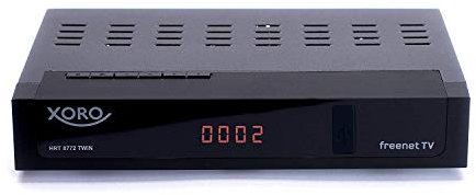 Xoro HRT 8772 DVB-T2 Receiver (HEVC H.265 TWIN Tuner, kartenloses Irdeto-Zugangssystem für freenet TV, S/PDIF opt., MiniSCART, 12V) Schwarz
