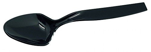 Sovie Servingware | Servierlöffel in Schwarz 23cm aus Kunststoff (PS) | Vorlegebesteck Löffel Besteck | 10 Stück
