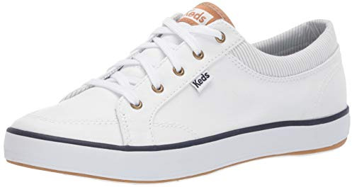 Keds Center Lace Up, Sneaker Womens, White Chambray, 7.5 Medium