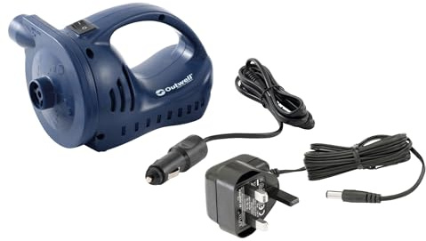 Outwell Air Mass Rechargeable 12V/230V Pump For Airbed/Inflatable Products