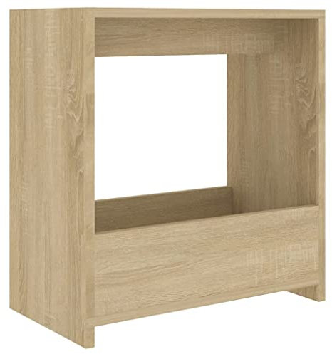 vidaXL Side Table Magazine Rack Room Living Room Bedroom Furniture Accessories End Sofa Coffee Table Storage Cabinet Chipboard Sonoma Oak