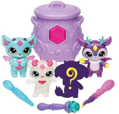 Magic Mixies - Mixlings 14661 Sparkle Magic Mega-Packung mit einem magischen Kessel und 4 exklusiven Mixlingsfiguren mit Glitzerfinish, Multicolore, 3.05 x 2.97 x 3.33 inches