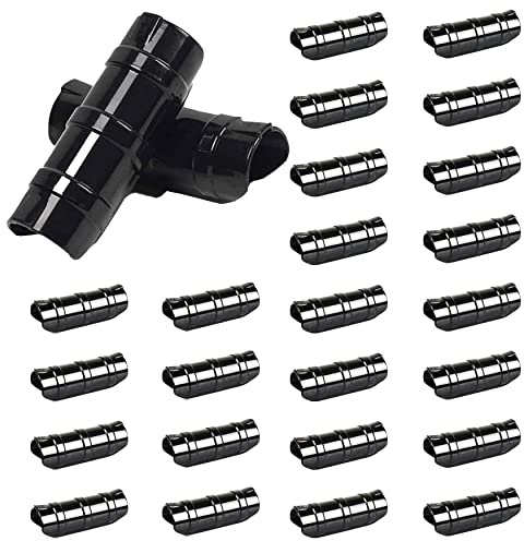 60PCS Greenhouse Clips 1 Inch Greenhouse Clamps Black Plastic Clamps Garden Buildings Tube Clips for PVC Pipe Greenhouse Films, Sunshade Nets, Row Covers, Shelters, Farming, Gardening