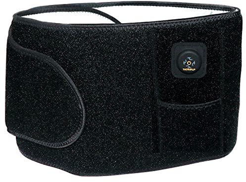 Thermrup Beheizbarer Ferninfrarot Bauchweggürtel Saunagürtel Waist Trainer mit 3 Temperaturstufen, Akku-/Netzbetrieb (M)