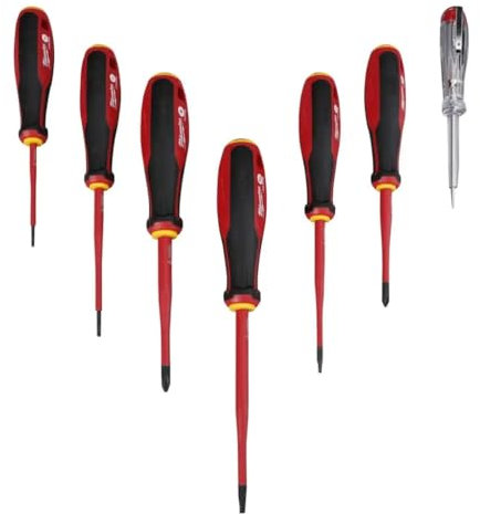 Milwaukee Tri-Lobe Schrauberdreher SET, VDE geprüft 7-teilig (SL/PH/Spannugsprüfer) - 4932478739