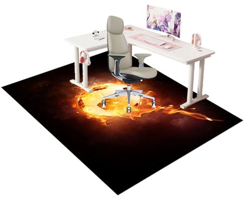 Unterlage Schreibtischstuhl Gaming Stuhl Unterlage Bodenschutzmatte Bürostuhl Teppich Unterlage-Kratzfest für Parkett und Hartböden Bürostuhl Unterlage für Stühle Hohe Dichte Anti-Silp 90 x 120 cm