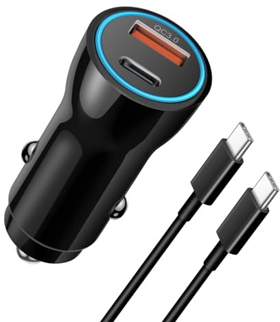 iPhone 17 16 15 Car Charger, [Apple MFi Certified] USB C Car Charger 43W Fast Charging with 3.3 FT Type C to C Cable, USB Car Adapter for iPhone 17/17 Pro/17 Pro Max/Air/16/15