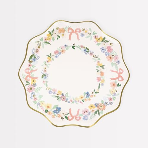 Meri Meri Elegant Floral Side Plates (Pack of 8)