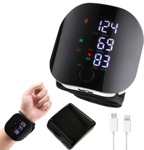 ZOYDP Wrist Blood Pressure Monitor, Automatic Blood Pressure Monitors Wrist, Blood Pressure Monitors with 99x2 Reading Memory, LED Touch Screen, Automatic Voice, Bp Monitor Blood Pressure for Home Use