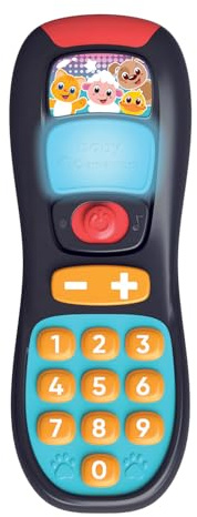 Clementoni - Juego Musical de bebé de 10 Meses, Mando a Distancia de Juguete para niños, Regalo electrónico Interactivo parlante Luces y Sonidos, con Canciones, Primera Infancia, Pilas Incluidas,