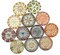 SHINEOFI 20 Piezas piedra del tiempo parche de pegatina del refrigerador parche de vidrio parche adhesivo de etiqueta engomada de cristal de vidrio