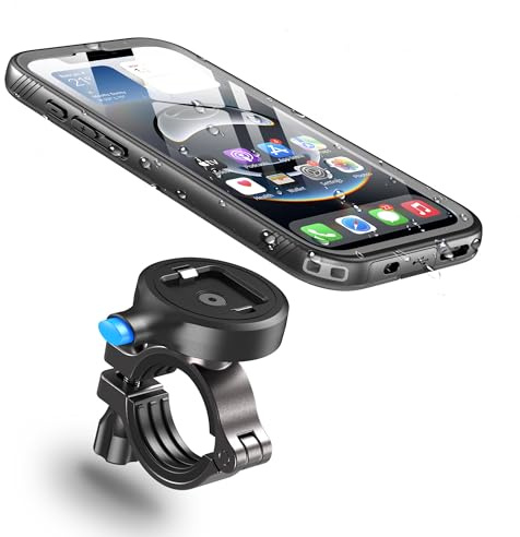 Cozycase 1s 1-Klick Vattentät Telefonhållare Cykel/MC För iPhone 16e/17e | Anti-Stöld Telefonhållare för Styre Passar Cykel Motorcykel MC Bike Phone Mount Holder Mount Landsväg Terräng Starthållare