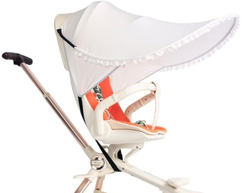 Protección solar para cochecito – Funda parasol con dosel de cochecito, cubierta plegable con protección UV para bebé niño cochecito cama de viaje y asiento de coche