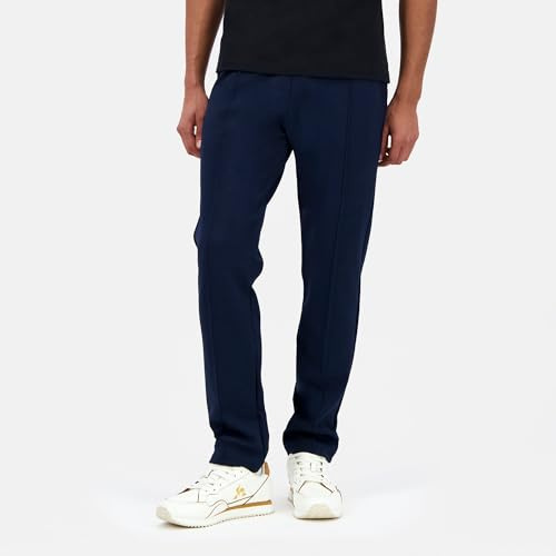 Le Coq Sportif Coq Or Carrot Pant N°1 M - Slim Fit Mixed Carrot Trousers, Comfort Viscose Polyamide Elastane for Everyday Use - Size XL - Dark Velvet
