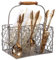 Antique Grey Metal Wire Kitchen 4 Compartment Cutlery Basket Caddy Storage Solution