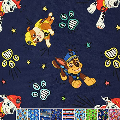 MAGAM-Stoffe Paw Jersey Kinder Stoff Oeko-Tex Meterware 50cm (06. Flotte Pfoten)