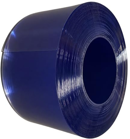 AirTech-UK Clear PVC Strip Curtain Roll for Doors – Flexible Industrial Plastic, REACH Compliant, UV-Stabilised – 200mm x 2mm x 25m