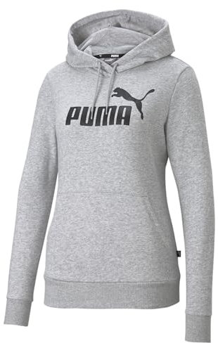 PUMA Damen Ess Logo Hoodie Tr Sweatshirt, Grau, S