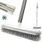 IZSOHHOME Balai à pousser, brosse de sol en carrelage pour baignoire, brosse à poils rigides pour le nettoyage de salle de bain, patio, cuisine, mur et terrasse