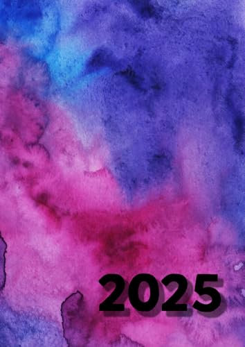 2025: Terminkalender mit Uhrzeiten, 1 Woche auf 2 Seiten, DIN A4, Wochenplaner mit Zeiteinteilung, Planer, Kalenderbuch, Jahresplaner, Buchkalender, Jahresübersicht, Schulferien, Feiertage