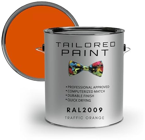 Tailored Paint uPVC Window & Door 1K Paint Brush or Spray On - Matt Finish - RAL2009, Traffic Orange - 100ml Tin