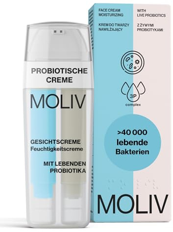 MOLIV Regenerierende Gesichtscreme, Feuchtigkeitsspendende Gesichtscreme, Nährende Creme, Anti-Aging mit lebenden Probiotika (Feuchtigkeitsspendend)