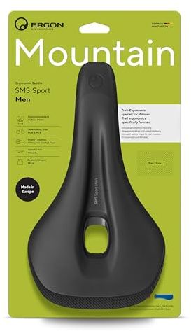 Ergon SMS Sport män ergonomisk MTB E-cykel sadel svart: Storlek: M/L (12–16 cm)